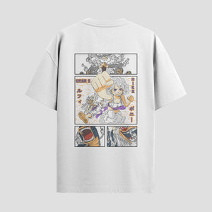 Playera urbana de anime y gaming ExtraLife MX, corte Standard Fit unisex ligero y transpirable en color Deep Black y Pure White, ropa de uso diario para gym y casual.