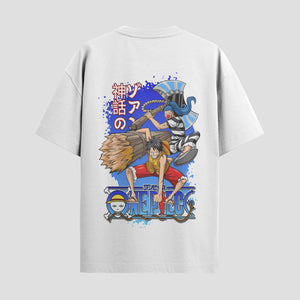 Playera urbana de anime y gaming ExtraLife MX, corte Standard Fit unisex ligero y transpirable en color Deep Black y Pure White, ropa de uso diario para gym y casual.
