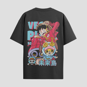 Playera urbana de anime y gaming ExtraLife MX, corte Standard Fit unisex ligero y transpirable en color Deep Black y Pure White, ropa de uso diario para gym y casual.