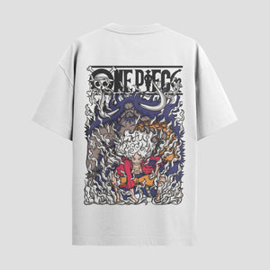 Playera urbana de anime y gaming ExtraLife MX, corte Standard Fit unisex ligero y transpirable en color Deep Black y Pure White, ropa de uso diario para gym y casual.