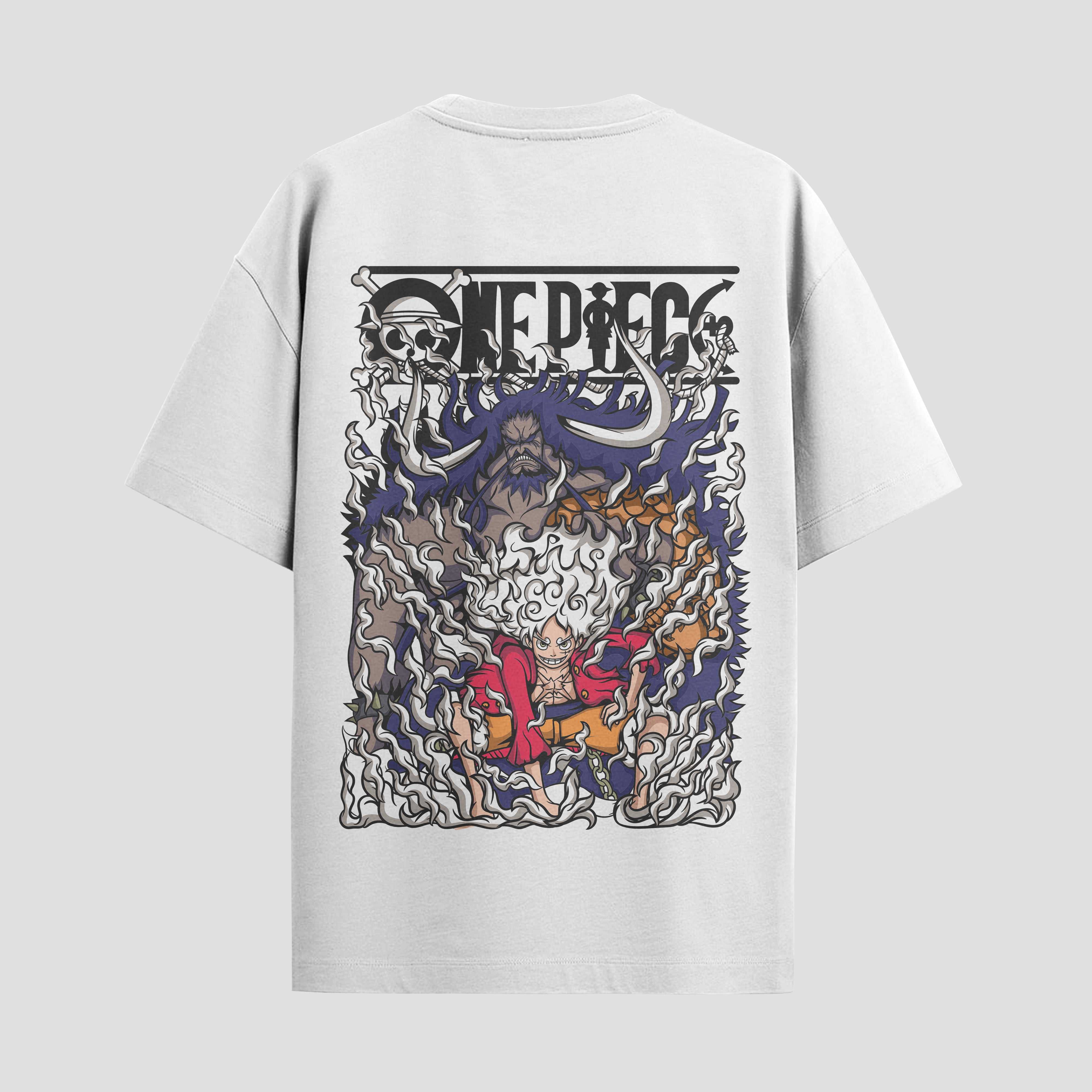 Playera urbana de anime y gaming ExtraLife MX, corte Standard Fit unisex ligero y transpirable en color Deep Black y Pure White, ropa de uso diario para gym y casual.