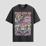 Playera urbana de anime y gaming ExtraLife MX, corte Standard Fit unisex ligero y transpirable en color Deep Black y Pure White, ropa de uso diario para gym y casual.