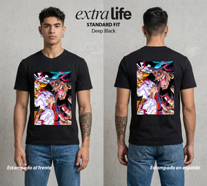 Mar de los Piratas | Capitan de Goma #03231 - Playera Standard Fit | Deep Black - Foto en modelo