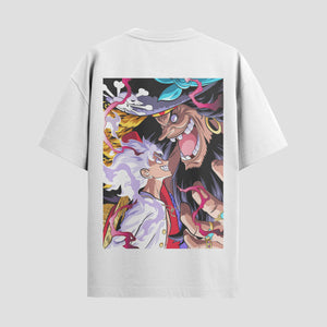 Playera urbana de anime y gaming ExtraLife MX, corte Standard Fit unisex ligero y transpirable en color Deep Black y Pure White, ropa de uso diario para gym y casual.