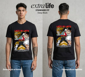 Mar de los Piratas | Pirata de Goma #03234 - Playera Standard Fit | Deep Black - Foto en modelo