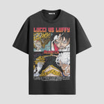 Playera urbana de anime y gaming ExtraLife MX, corte Standard Fit unisex ligero y transpirable en color Deep Black y Pure White, ropa de uso diario para gym y casual.