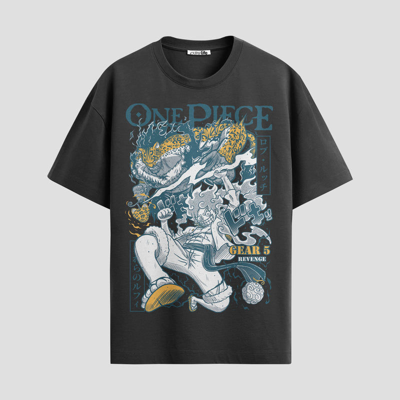 Playera urbana de anime y gaming ExtraLife MX, corte Standard Fit unisex ligero y transpirable en color Deep Black y Pure White, ropa de uso diario para gym y casual.
