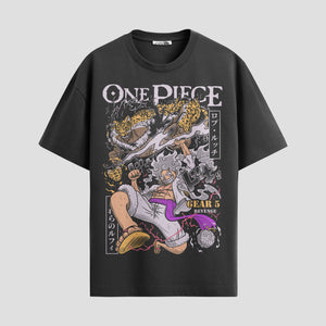 Playera urbana de anime y gaming ExtraLife MX, corte Standard Fit unisex ligero y transpirable en color Deep Black y Pure White, ropa de uso diario para gym y casual.