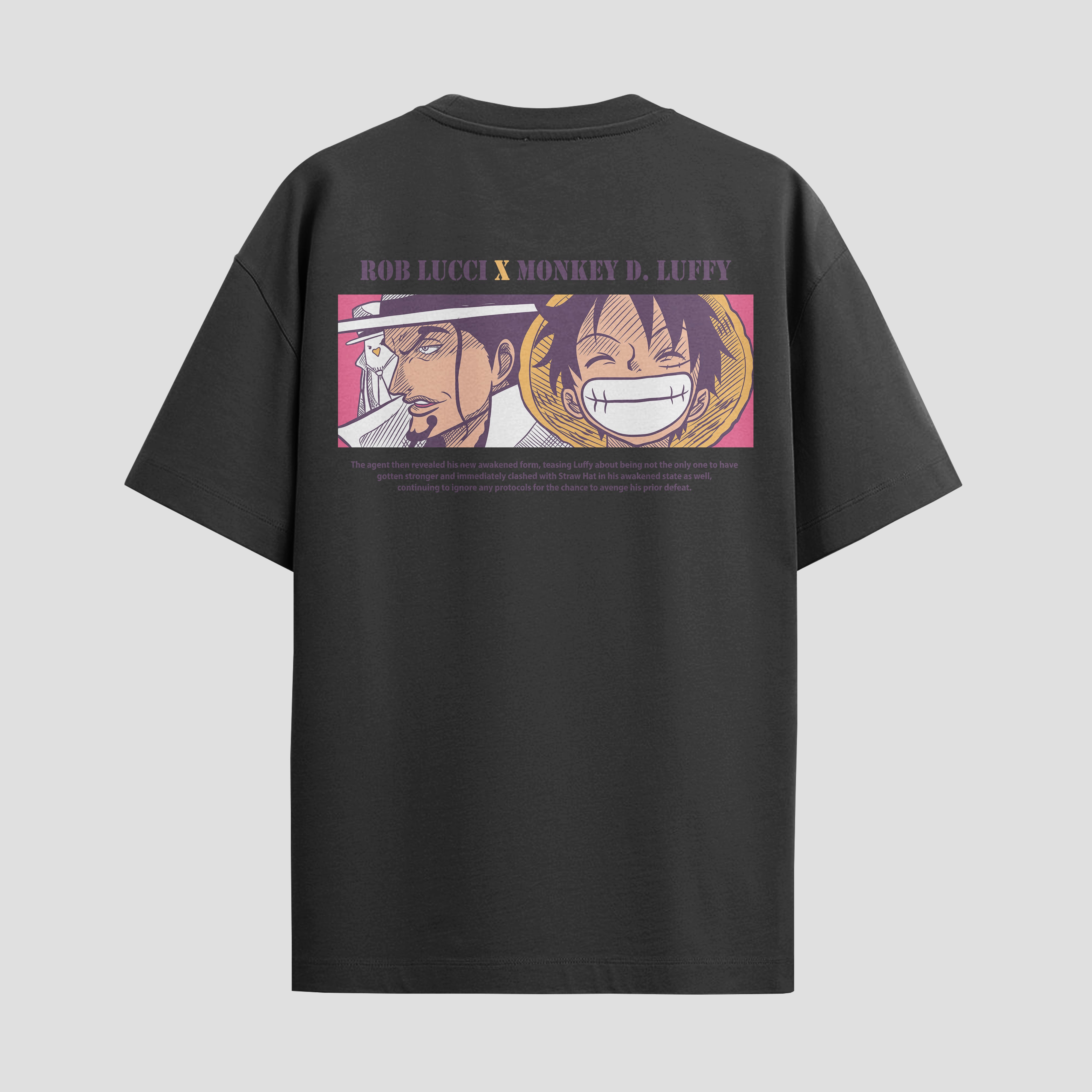 Playera urbana de anime y gaming ExtraLife MX, corte Standard Fit unisex ligero y transpirable en color Deep Black y Pure White, ropa de uso diario para gym y casual.