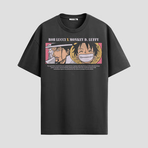 Playera urbana de anime y gaming ExtraLife MX, corte Standard Fit unisex ligero y transpirable en color Deep Black y Pure White, ropa de uso diario para gym y casual.