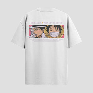 Playera urbana de anime y gaming ExtraLife MX, corte Standard Fit unisex ligero y transpirable en color Deep Black y Pure White, ropa de uso diario para gym y casual.