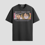 Playera urbana de anime y gaming ExtraLife MX, corte Standard Fit unisex ligero y transpirable en color Deep Black y Pure White, ropa de uso diario para gym y casual.