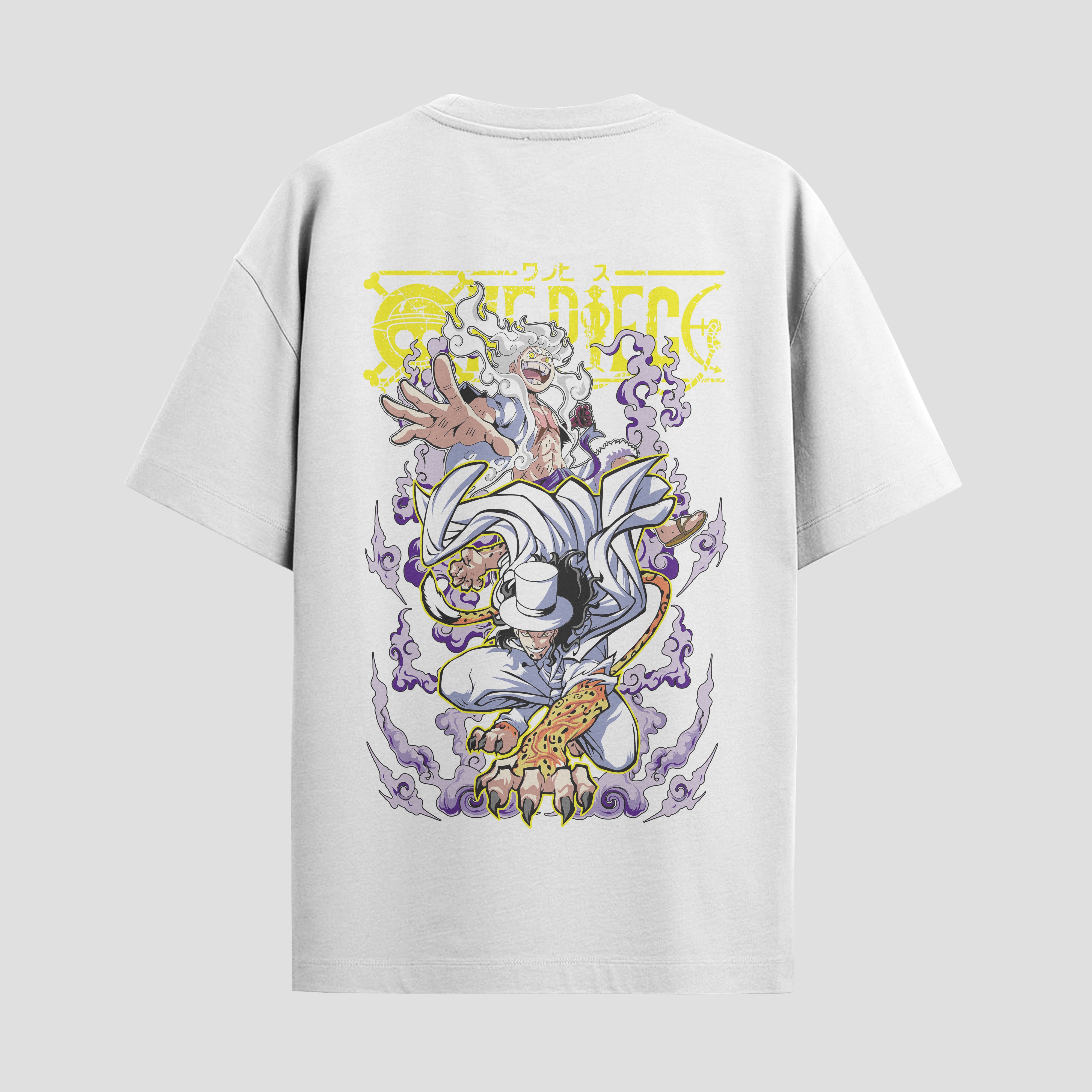 Playera urbana de anime y gaming ExtraLife MX, corte Standard Fit unisex ligero y transpirable en color Deep Black y Pure White, ropa de uso diario para gym y casual.