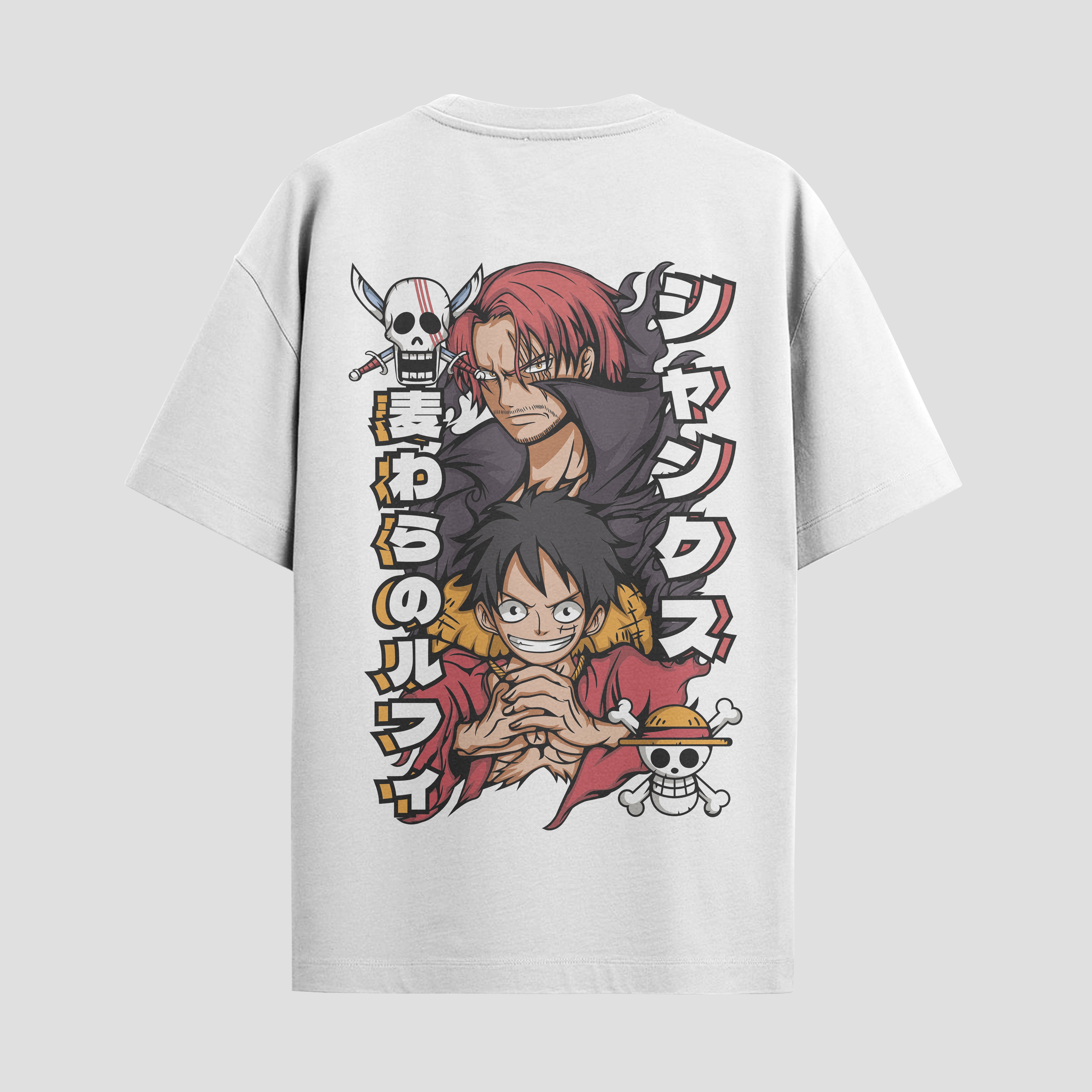 Playera urbana de anime y gaming ExtraLife MX, corte Standard Fit unisex ligero y transpirable en color Deep Black y Pure White, ropa de uso diario para gym y casual.
