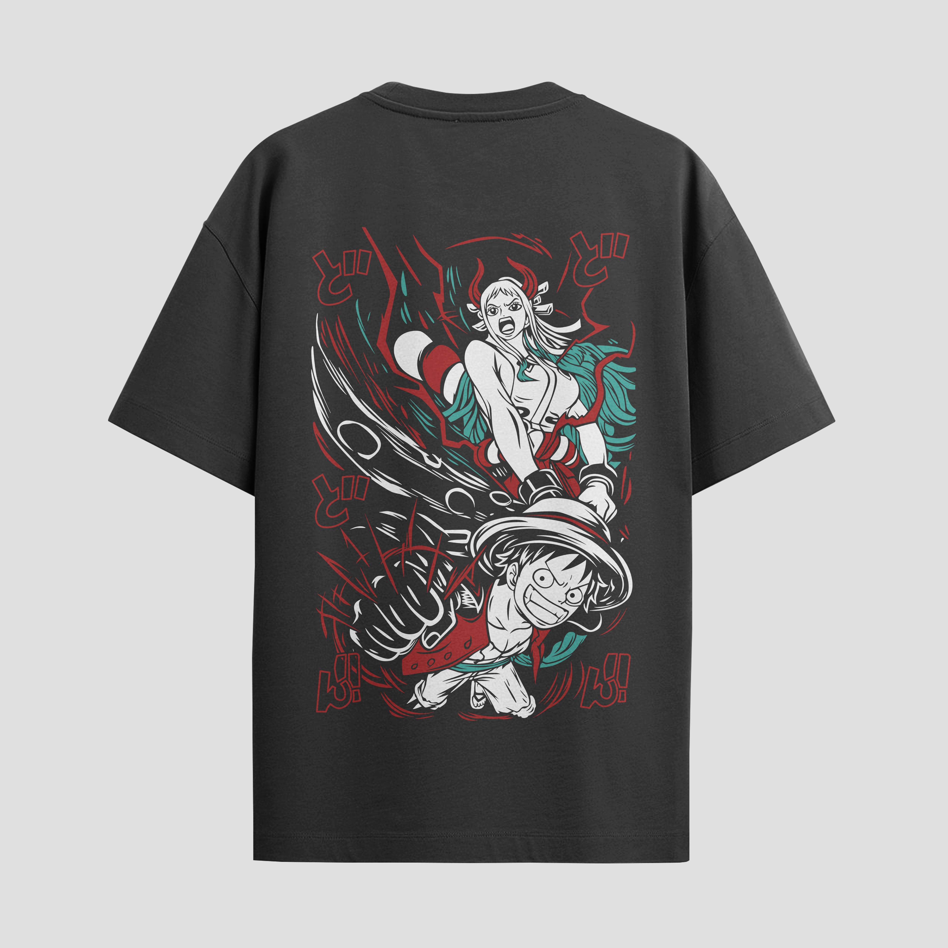 Playera urbana de anime y gaming ExtraLife MX, corte Standard Fit unisex ligero y transpirable en color Deep Black y Pure White, ropa de uso diario para gym y casual.