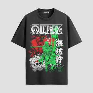 Playera urbana de anime y gaming ExtraLife MX, corte Standard Fit unisex ligero y transpirable en color Deep Black y Pure White, ropa de uso diario para gym y casual.