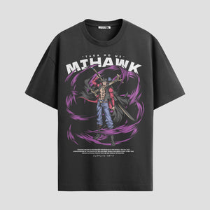 Playera urbana de anime y gaming ExtraLife MX, corte Standard Fit unisex ligero y transpirable en color Deep Black y Pure White, ropa de uso diario para gym y casual.