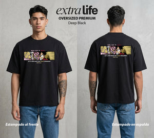 Mar de los Piratas | Capitan de Goma #03257 - Playera Oversized Premium | Deep Black - Foto en modelo