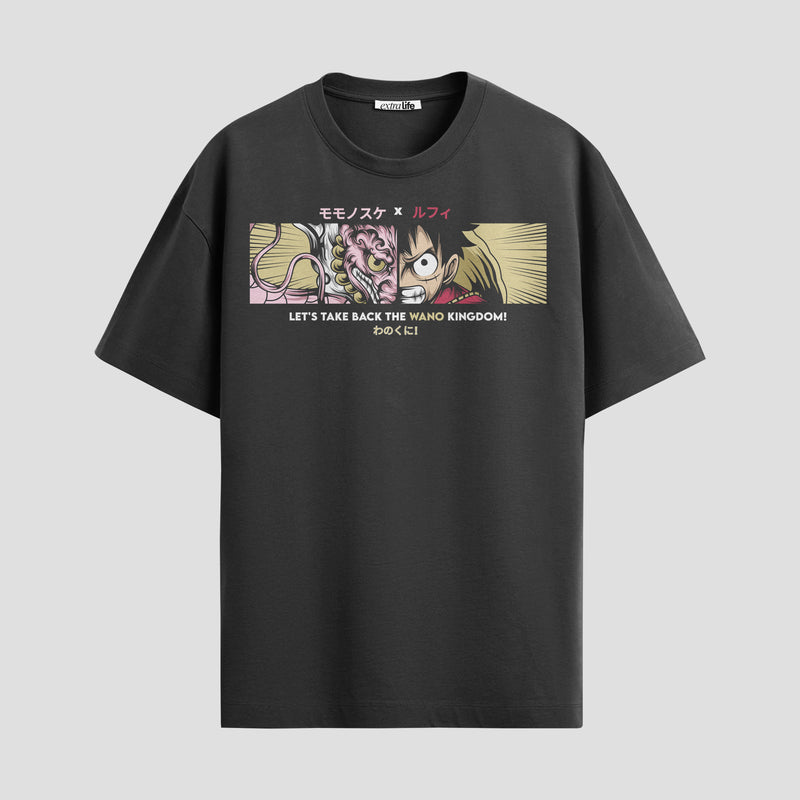 Playera urbana de anime y gaming ExtraLife MX, corte Standard Fit unisex ligero y transpirable en color Deep Black y Pure White, ropa de uso diario para gym y casual.
