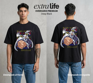 Mar de los Piratas | El Heroe de la Marina #03259 - Playera Oversized Premium | Deep Black - Foto en modelo