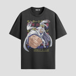 Playera urbana de anime y gaming ExtraLife MX, corte Standard Fit unisex ligero y transpirable en color Deep Black y Pure White, ropa de uso diario para gym y casual.
