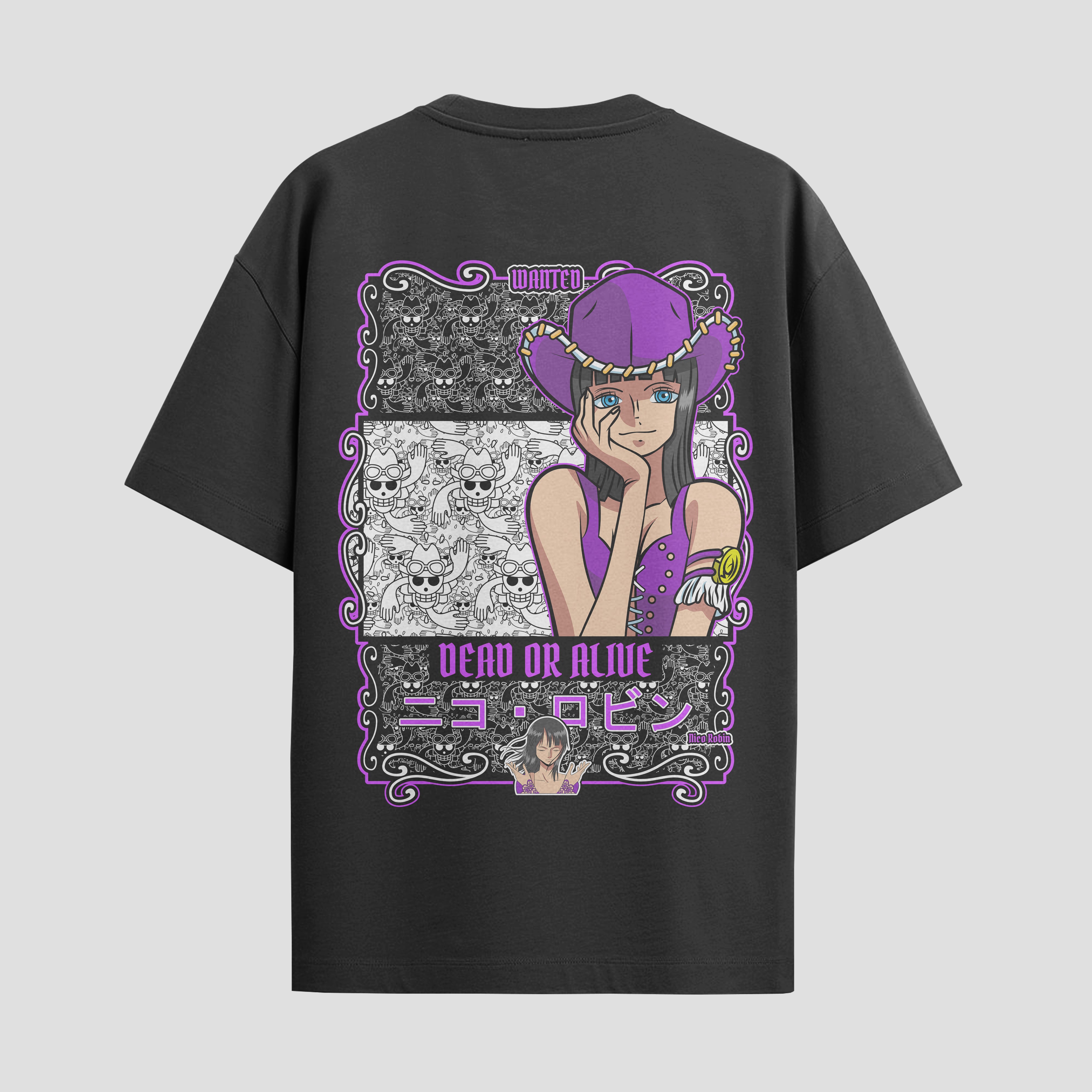 Playera urbana de anime y gaming ExtraLife MX, corte Standard Fit unisex ligero y transpirable en color Deep Black y Pure White, ropa de uso diario para gym y casual.