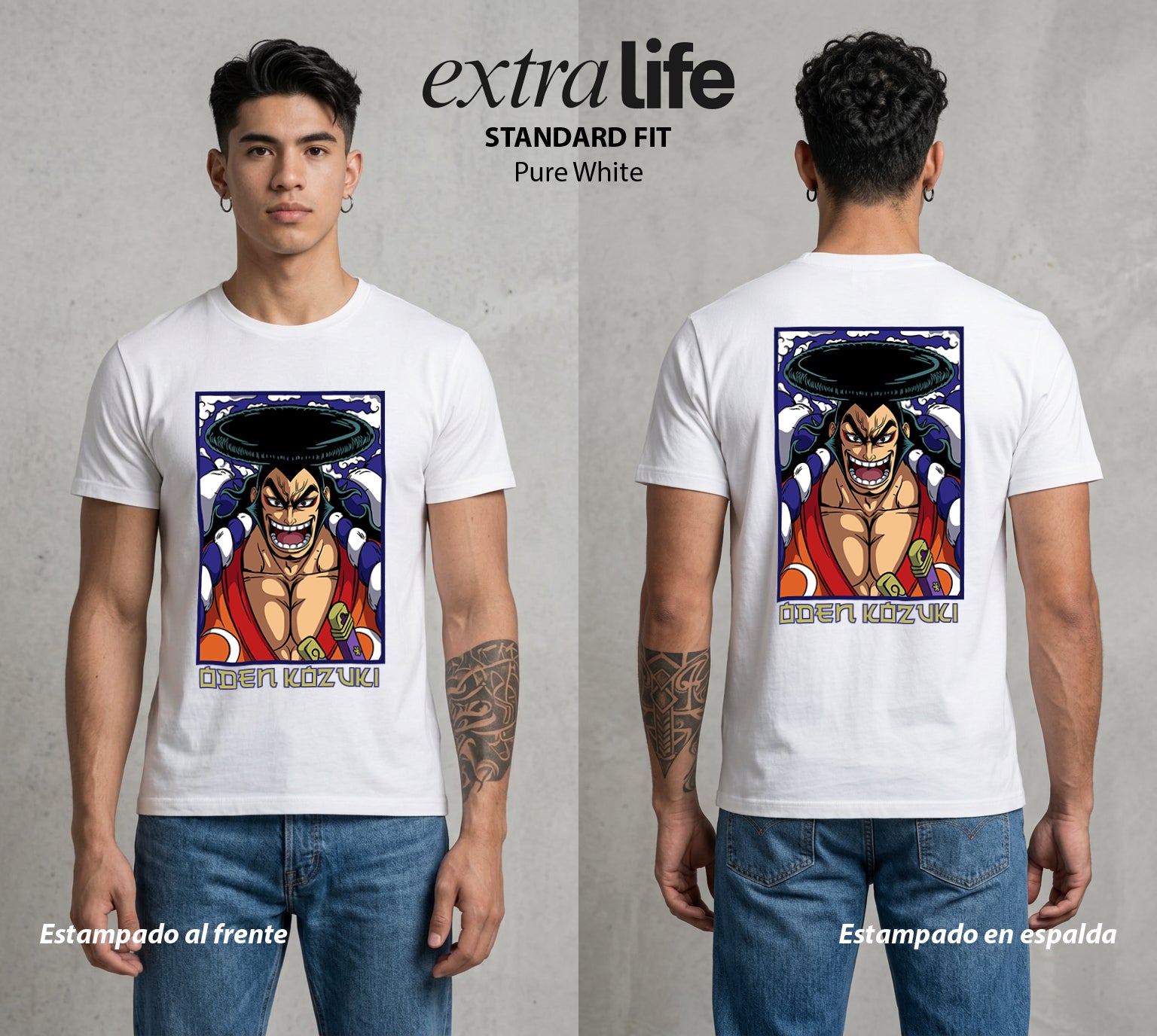 Mar de los Piratas | El Cocinero del Destino #03285 - Playera Standard Fit | Pure White - Foto en modelo