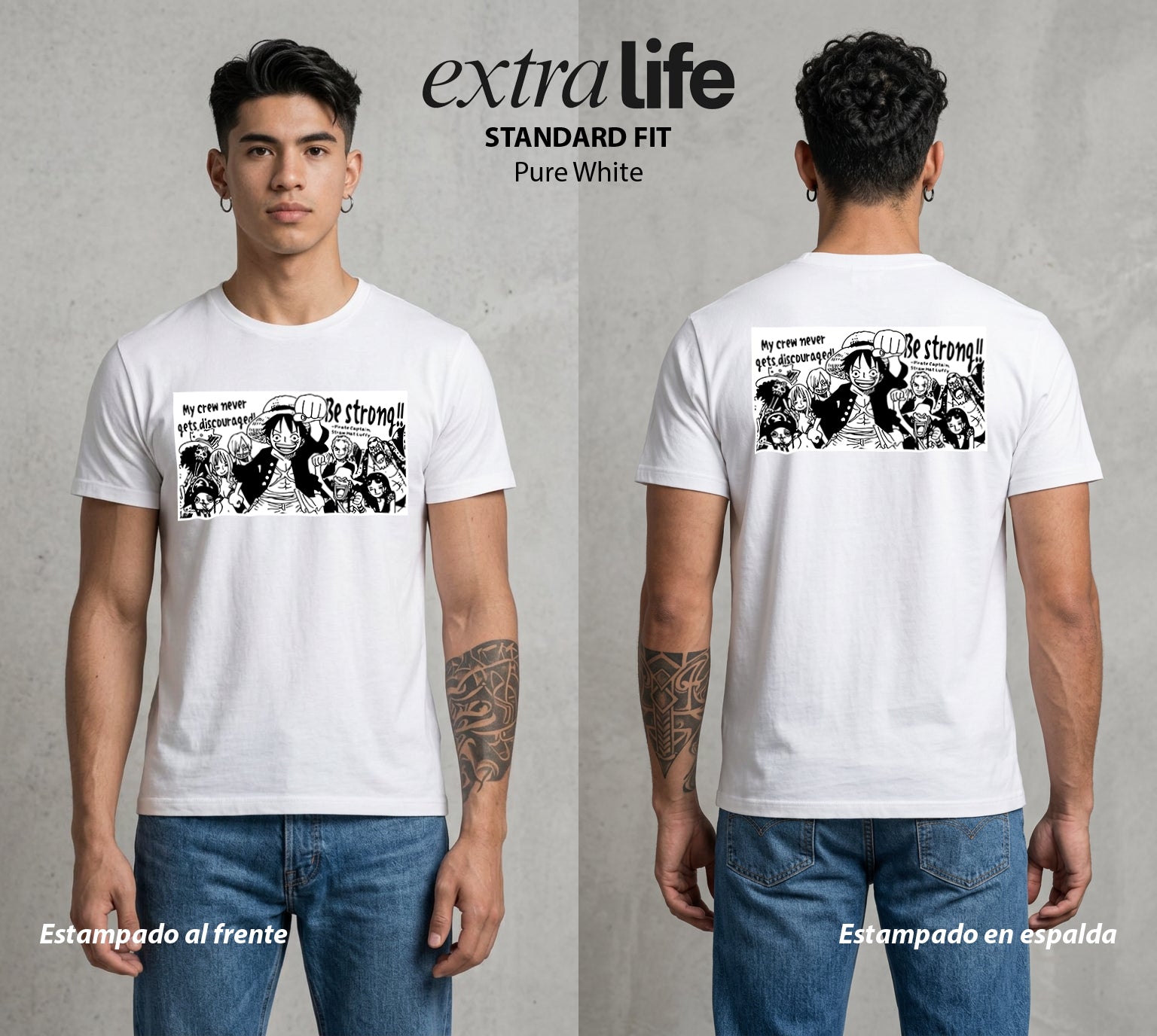 Mar de los Piratas | Los del Bien #03287 - Playera Standard Fit | Pure White - Foto en modelo