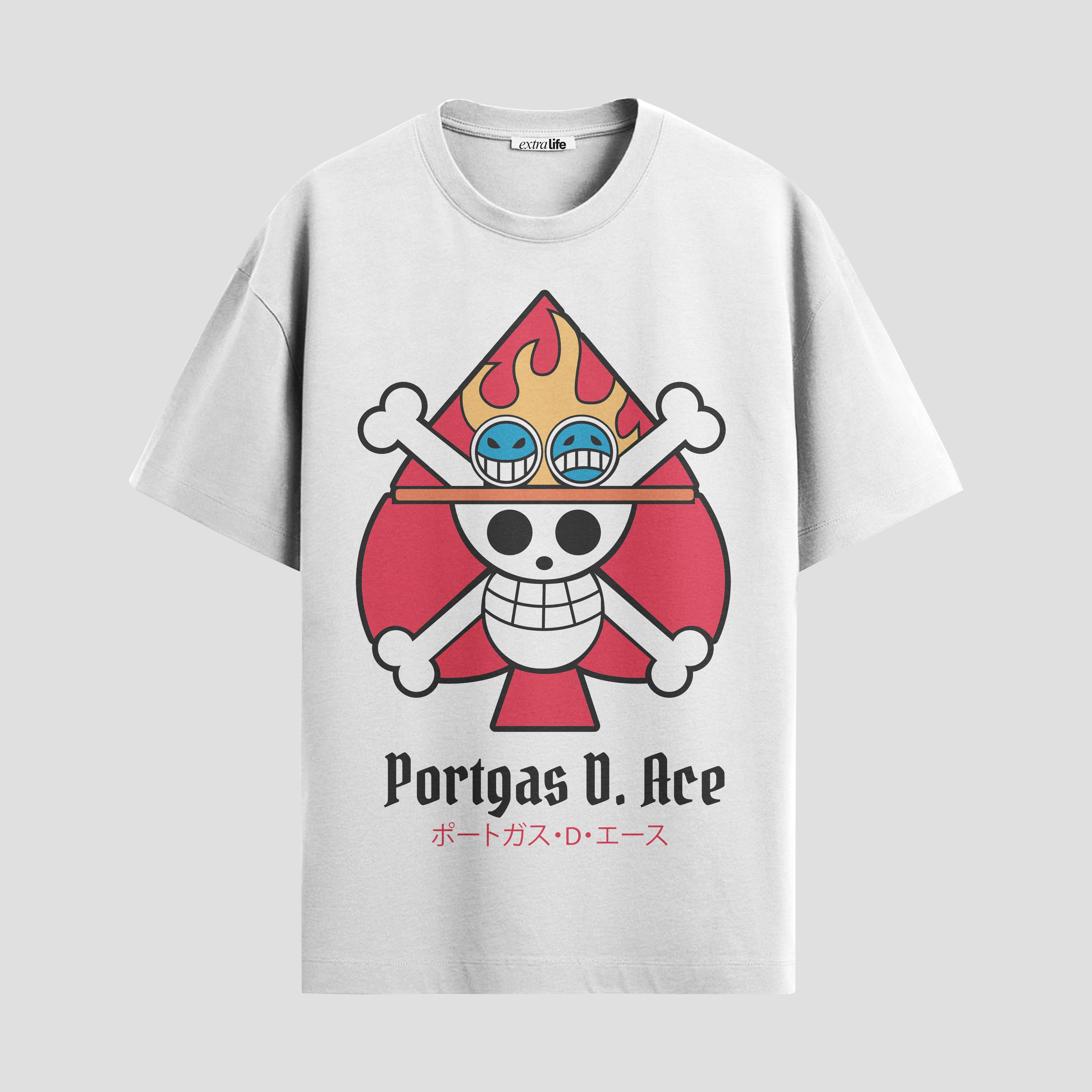 Playera urbana de anime y gaming ExtraLife MX, corte Standard Fit unisex ligero y transpirable en color Deep Black y Pure White, ropa de uso diario para gym y casual.