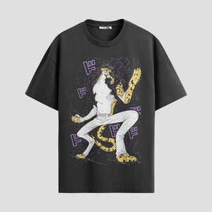 Playera urbana de anime y gaming ExtraLife MX, corte Standard Fit unisex ligero y transpirable en color Deep Black y Pure White, ropa de uso diario para gym y casual.