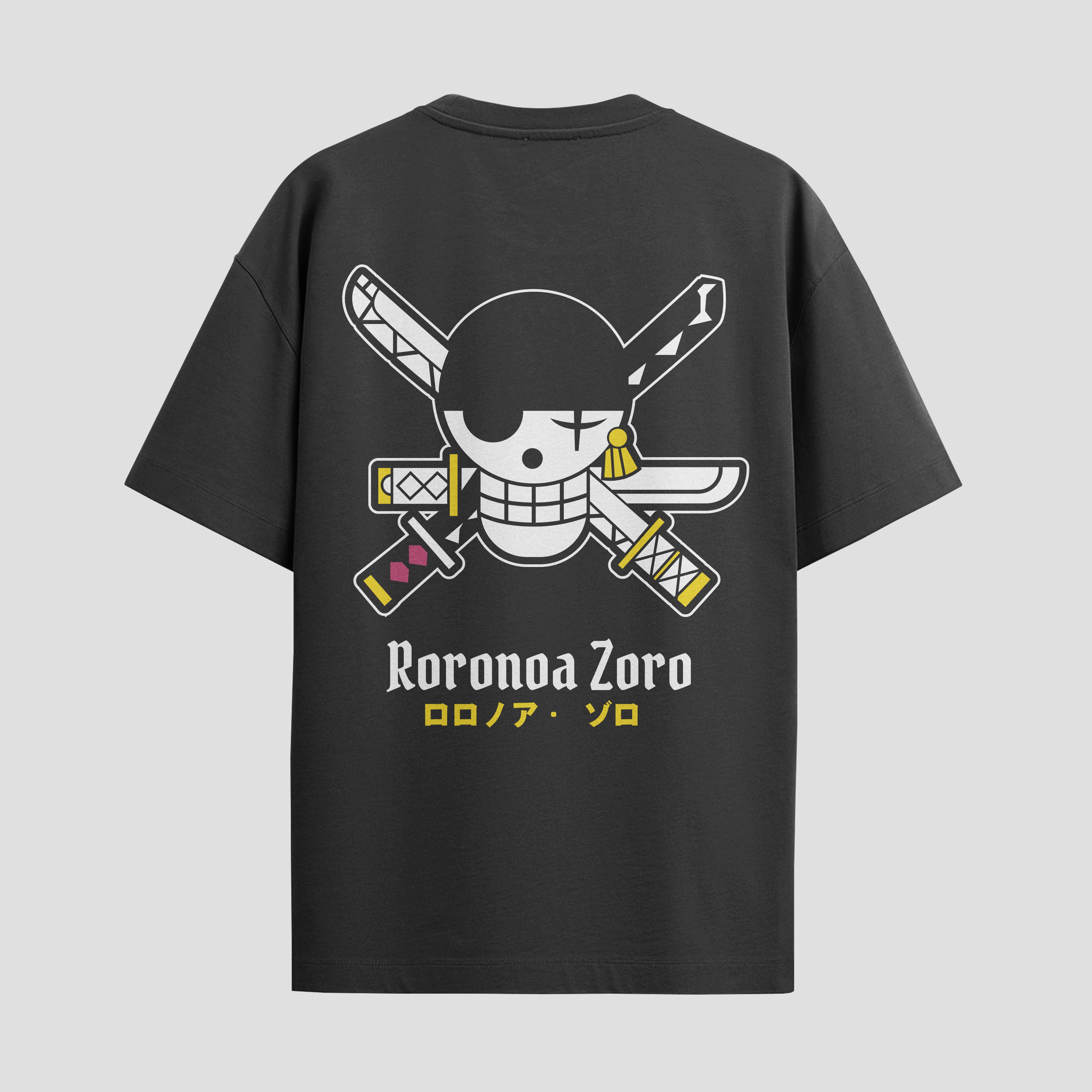 Playera urbana de anime y gaming ExtraLife MX, corte Standard Fit unisex ligero y transpirable en color Deep Black y Pure White, ropa de uso diario para gym y casual.