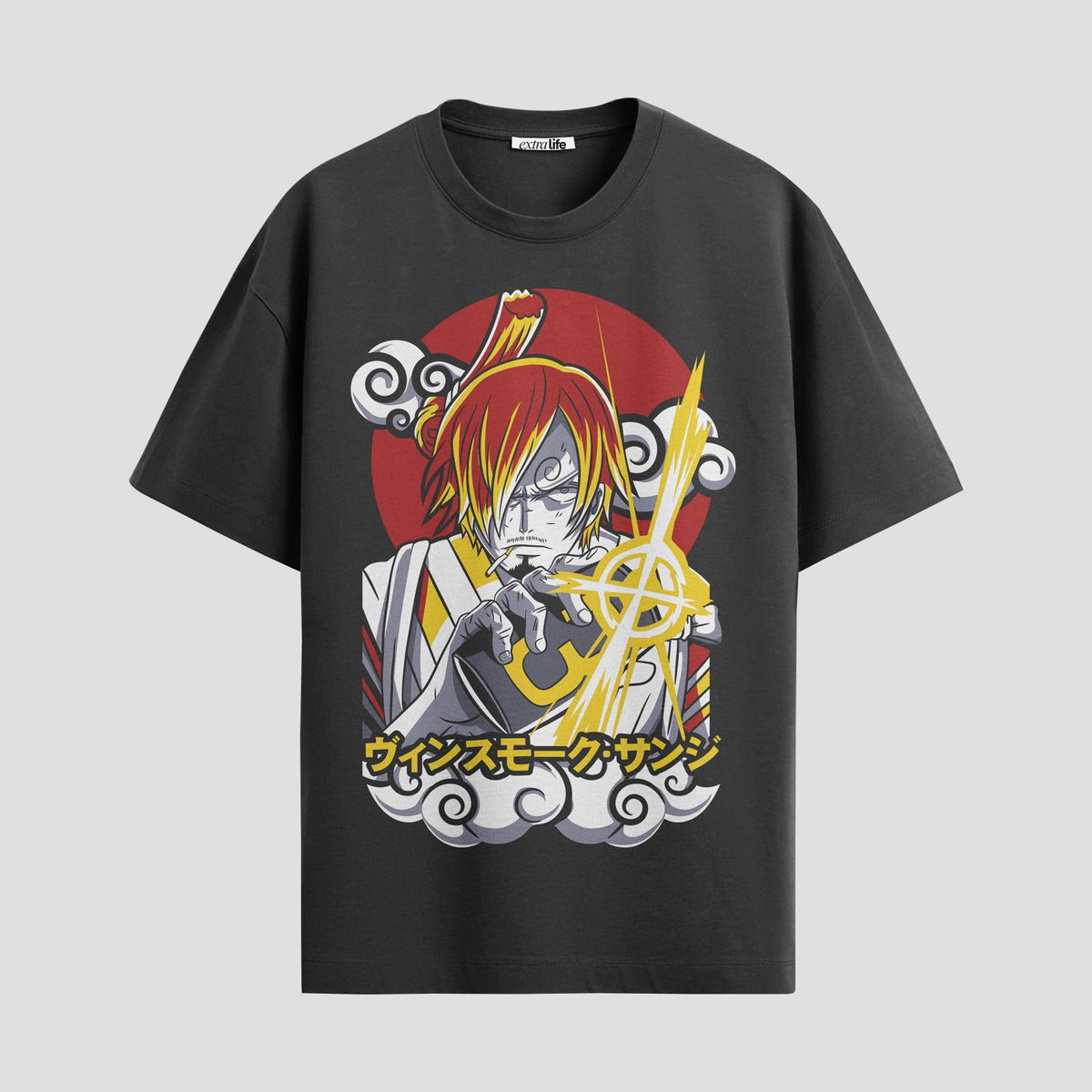 Playera urbana de anime y gaming ExtraLife MX, corte Classic Premium unisex ligero y transpirable en color Deep Black y Pure White, ropa de uso diario para gym y casual.