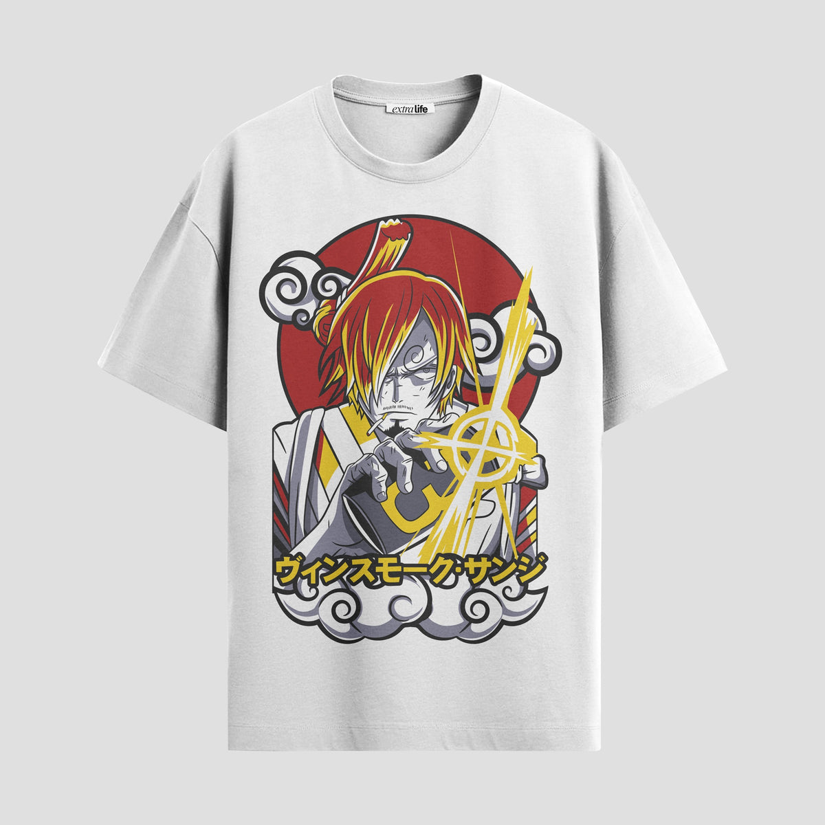 Playera urbana de anime y gaming ExtraLife MX, corte Classic Premium unisex ligero y transpirable en color Deep Black y Pure White, ropa de uso diario para gym y casual.