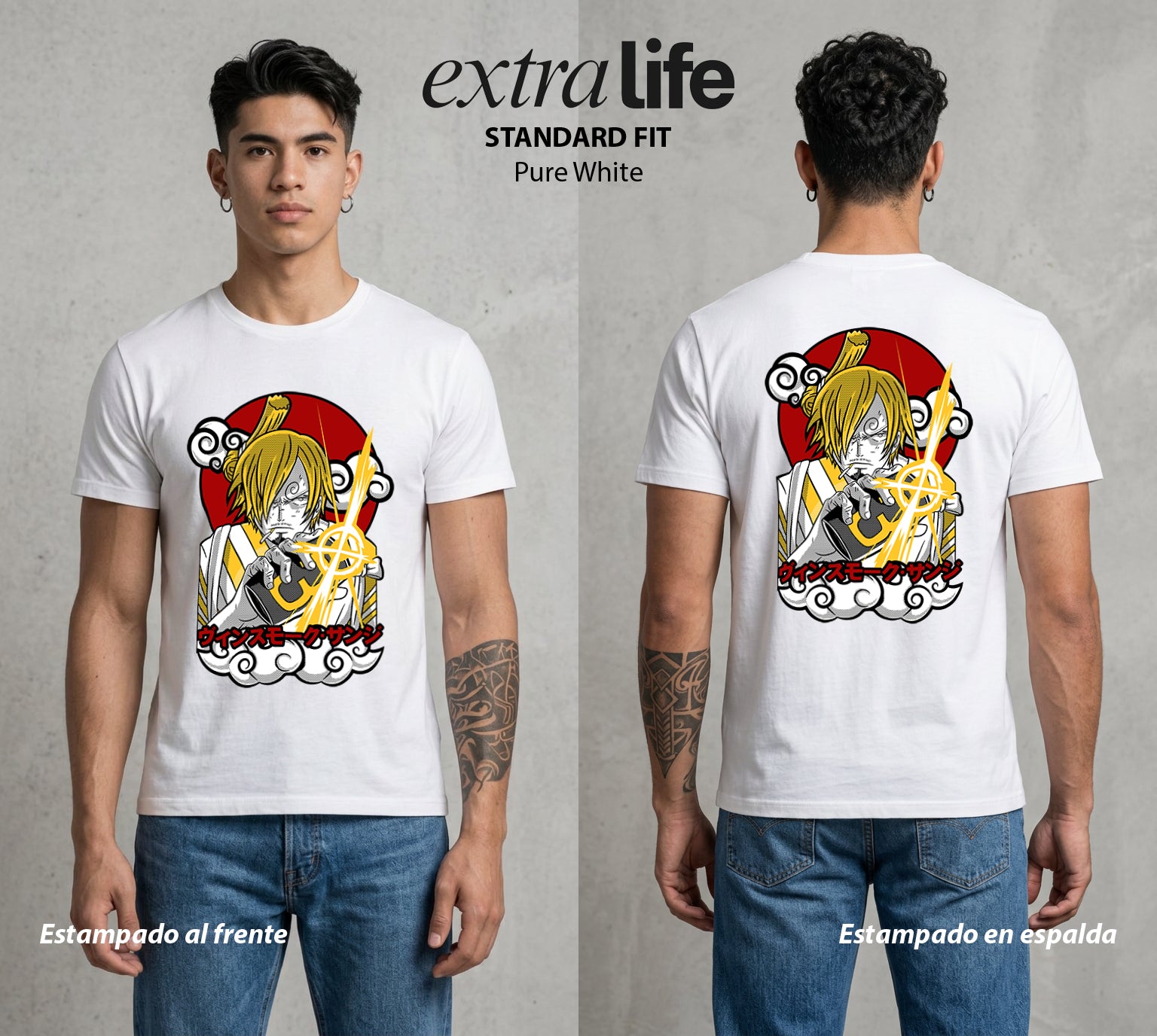 Mar de los Piratas | El Chef del Barco #03308 - Playera Standard Fit | Pure White - Foto en modelo