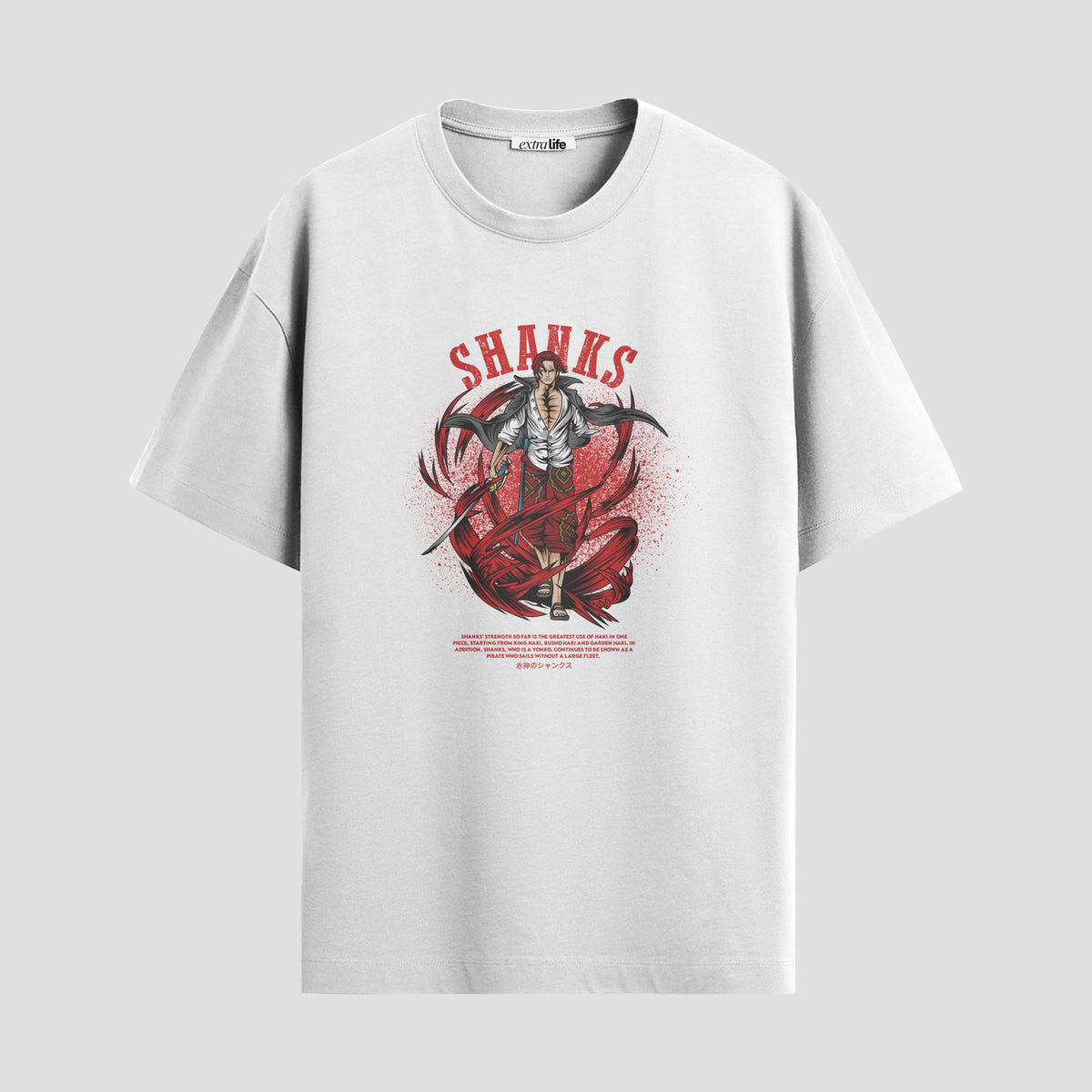 Playera urbana de anime y gaming ExtraLife MX, corte Classic Premium unisex ligero y transpirable en color Deep Black y Pure White, ropa de uso diario para gym y casual.