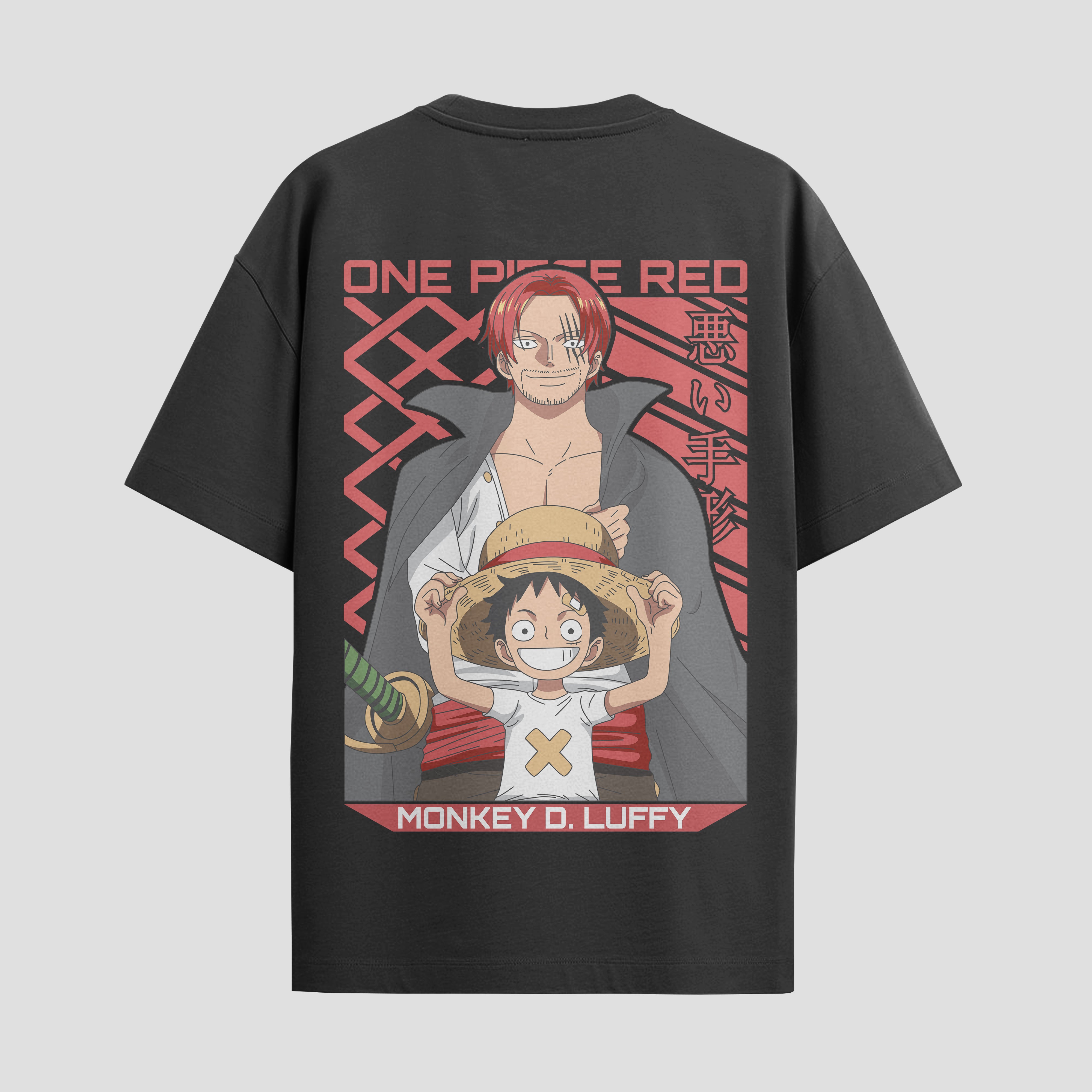 Playera urbana de anime y gaming ExtraLife MX, corte Standard Fit unisex ligero y transpirable en color Deep Black y Pure White, ropa de uso diario para gym y casual.