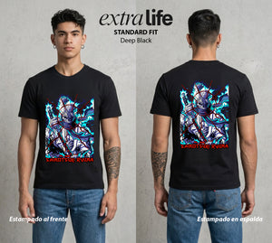 Mar de los Piratas | El Zoro del Pasado #03321 - Playera Standard Fit | Deep Black - Foto en modelo