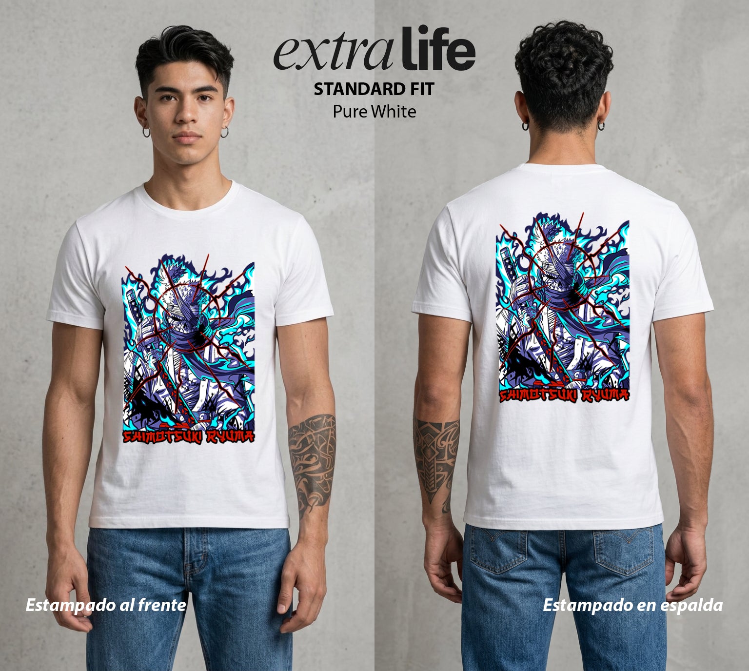 Mar de los Piratas | El Zoro del Pasado #03321 - Playera Standard Fit | Pure White - Foto en modelo