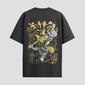Playera urbana de anime y gaming ExtraLife MX, corte Standard Fit unisex ligero y transpirable en color Deep Black y Pure White, ropa de uso diario para gym y casual.