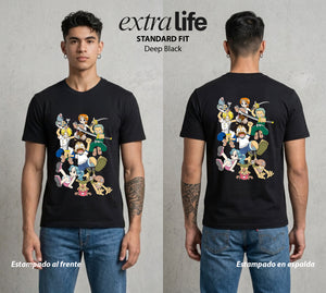 Mar de los Piratas | El Sombrero y su Gente #03330 - Playera Standard Fit | Deep Black - Foto en modelo