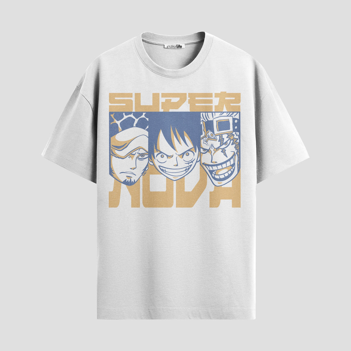 Playera urbana de anime y gaming ExtraLife MX, corte Classic Premium unisex ligero y transpirable en color Deep Black y Pure White, ropa de uso diario para gym y casual.