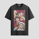 Playera urbana de anime y gaming ExtraLife MX, corte Standard Fit unisex ligero y transpirable en color Deep Black y Pure White, ropa de uso diario para gym y casual.