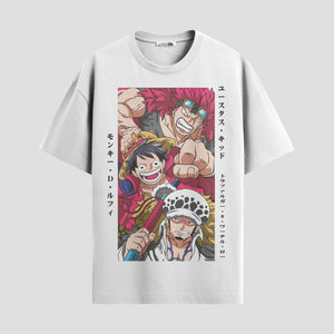 Playera urbana de anime y gaming ExtraLife MX, corte Standard Fit unisex ligero y transpirable en color Deep Black y Pure White, ropa de uso diario para gym y casual.
