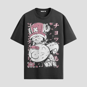 Playera urbana de anime y gaming ExtraLife MX, corte Standard Fit unisex ligero y transpirable en color Deep Black y Pure White, ropa de uso diario para gym y casual.