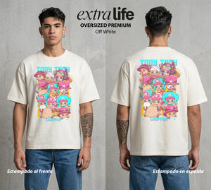 Mar de los Piratas | El Medico Reno #03336 - Playera Oversized Premium | Off White - Foto en modelo