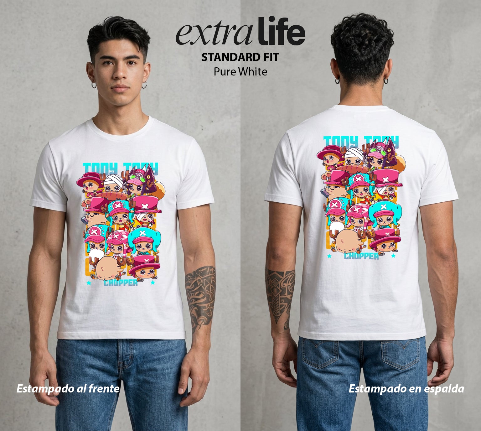 Mar de los Piratas | El Medico Reno #03336 - Playera Standard Fit | Pure White - Foto en modelo