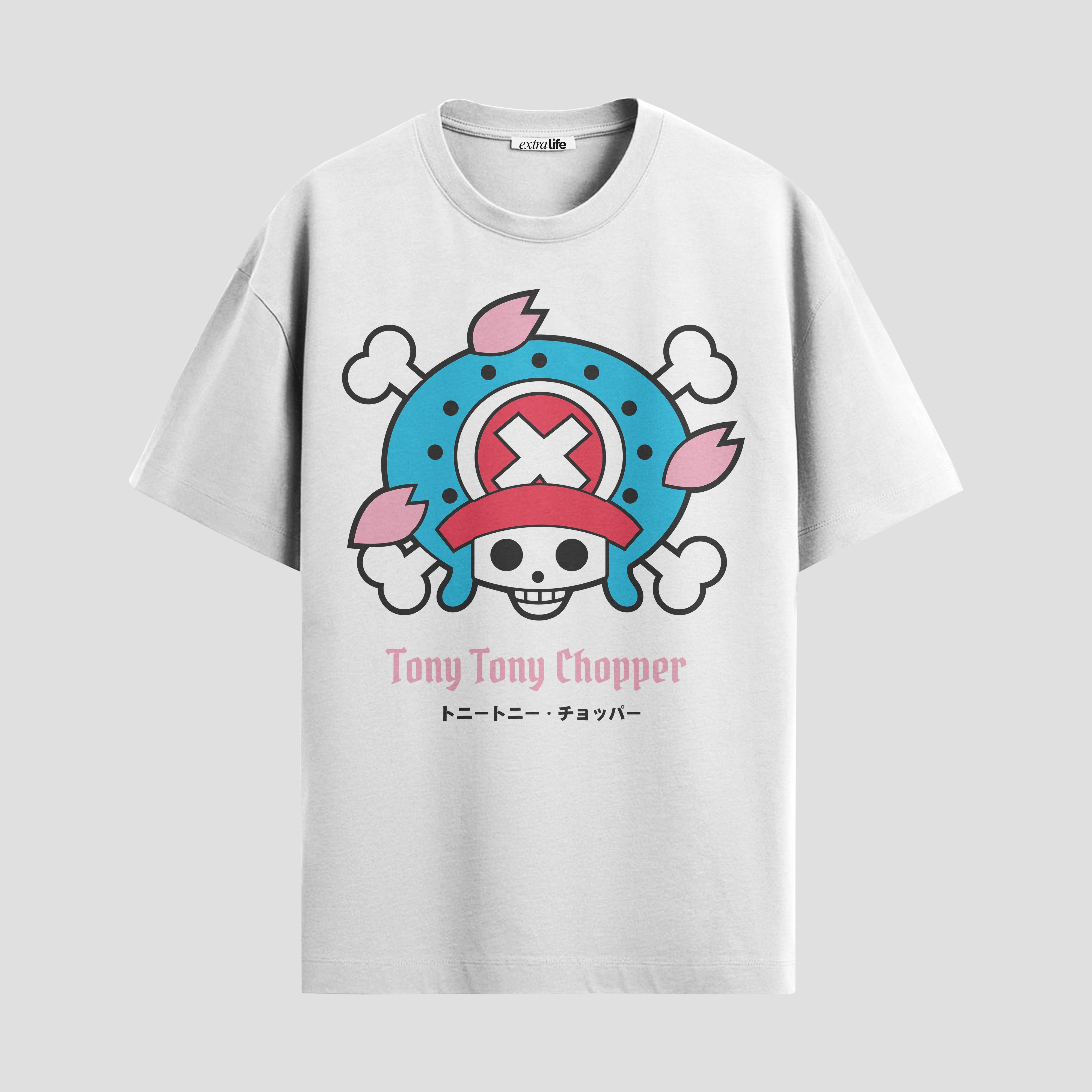 Playera urbana de anime y gaming ExtraLife MX, corte Standard Fit unisex ligero y transpirable en color Deep Black y Pure White, ropa de uso diario para gym y casual.