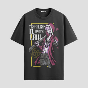 Playera urbana de anime y gaming ExtraLife MX, corte Standard Fit unisex ligero y transpirable en color Deep Black y Pure White, ropa de uso diario para gym y casual.