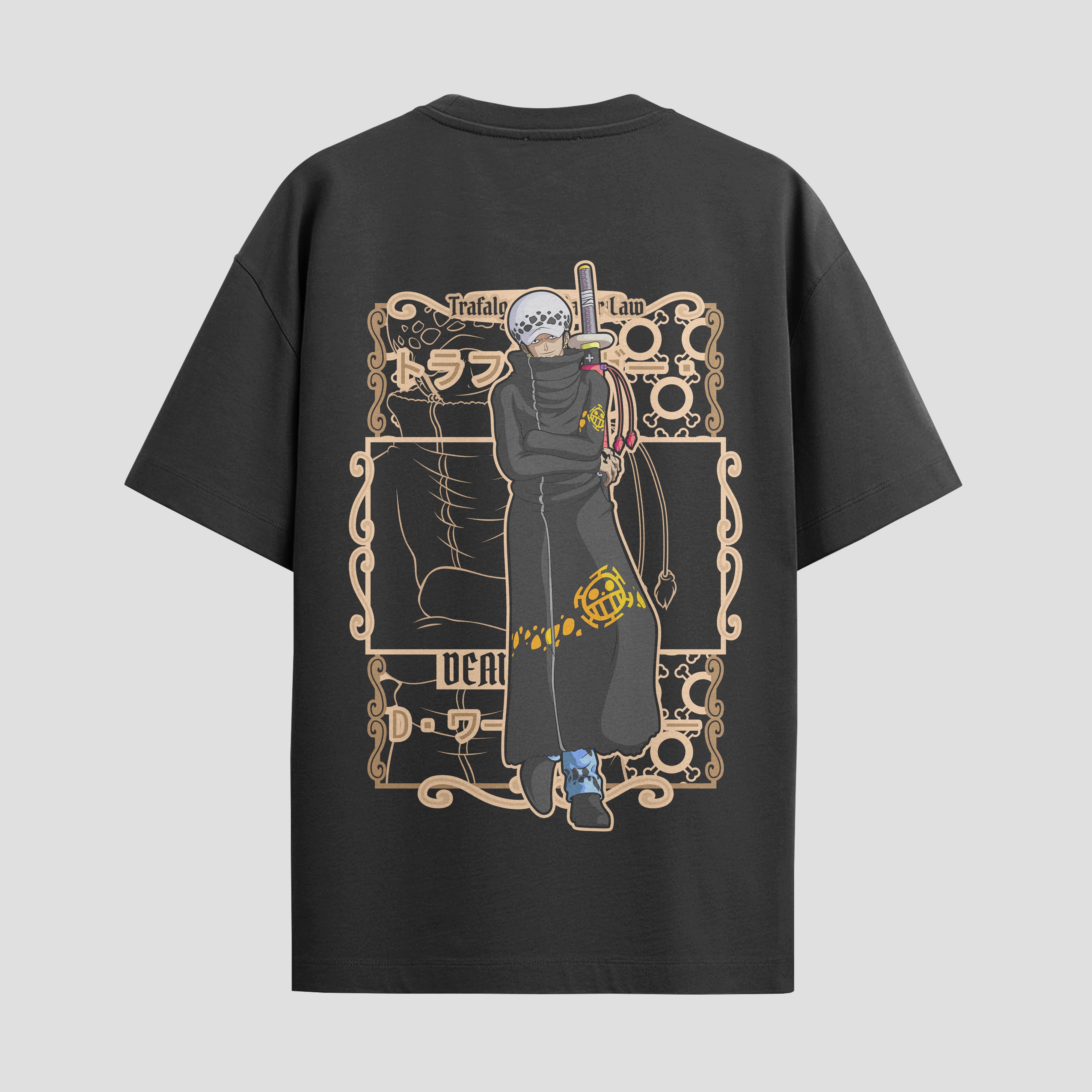 Playera urbana de anime y gaming ExtraLife MX, corte Standard Fit unisex ligero y transpirable en color Deep Black y Pure White, ropa de uso diario para gym y casual.