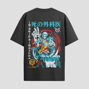Playera urbana de anime y gaming ExtraLife MX, corte Standard Fit unisex ligero y transpirable en color Deep Black y Pure White, ropa de uso diario para gym y casual.
